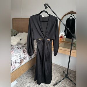 Kensie Elegant Black Long Sleeve Dress